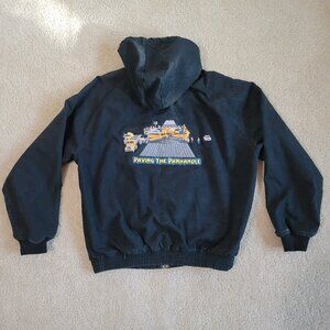 Vintage Swingster Hooded Bomber Size XL work wear Embroidered 70s Jacket